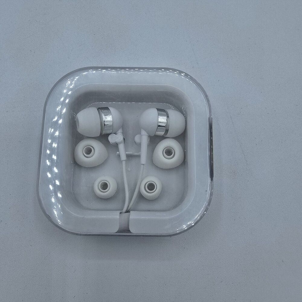 Billboard Stereo Earbuds with In-Line Mic Storage Case White